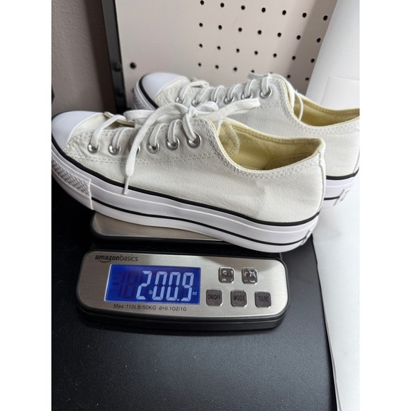 Converse Chuck Taylor All Star Platform White Canvas Low Top Sneakers W US 7.5 - Picture 9 of 9